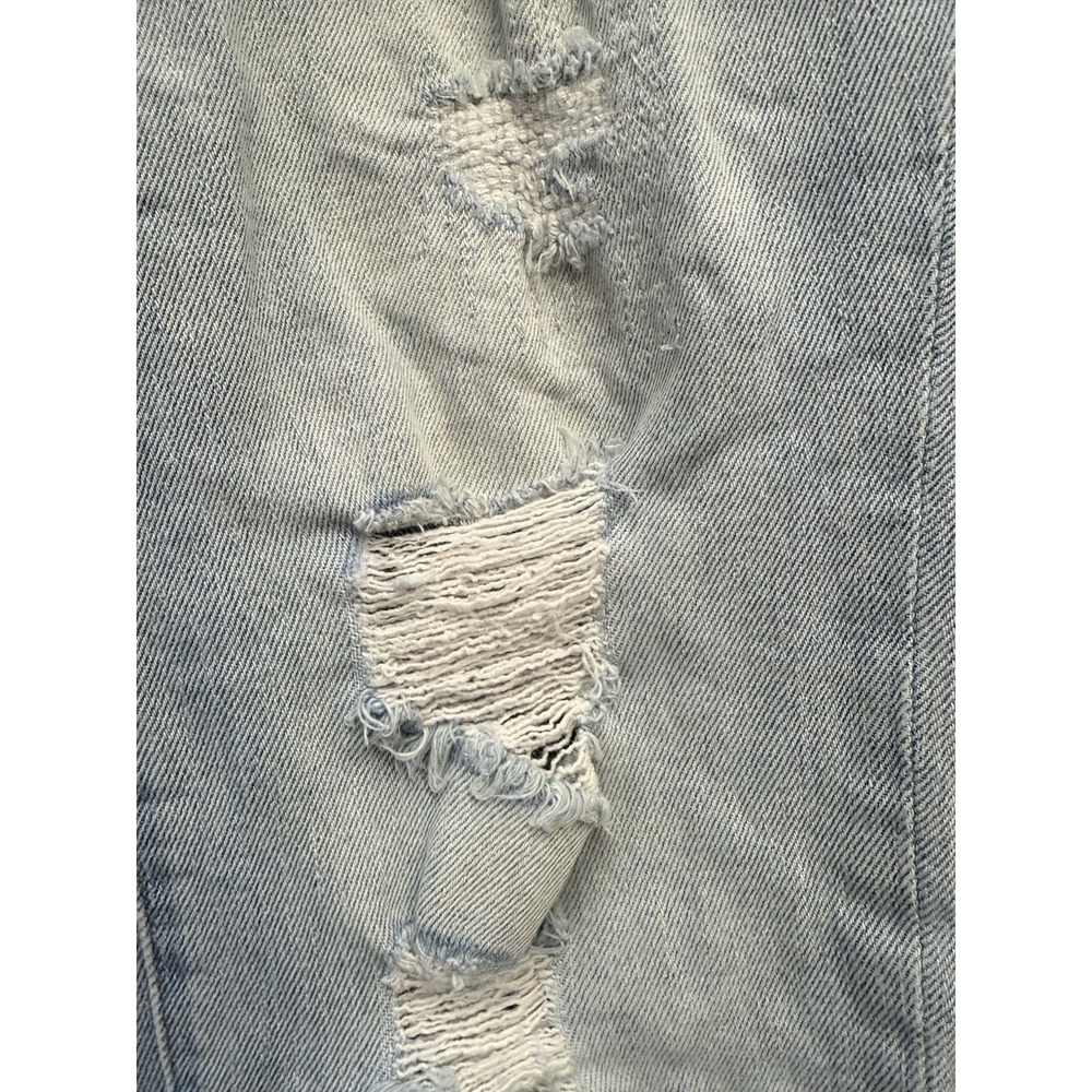 Mens 33x32 H&M Denim Skinny Distressed Jeans Light Wash Coupe Moulante Mid Rise - Picture 12 of 16